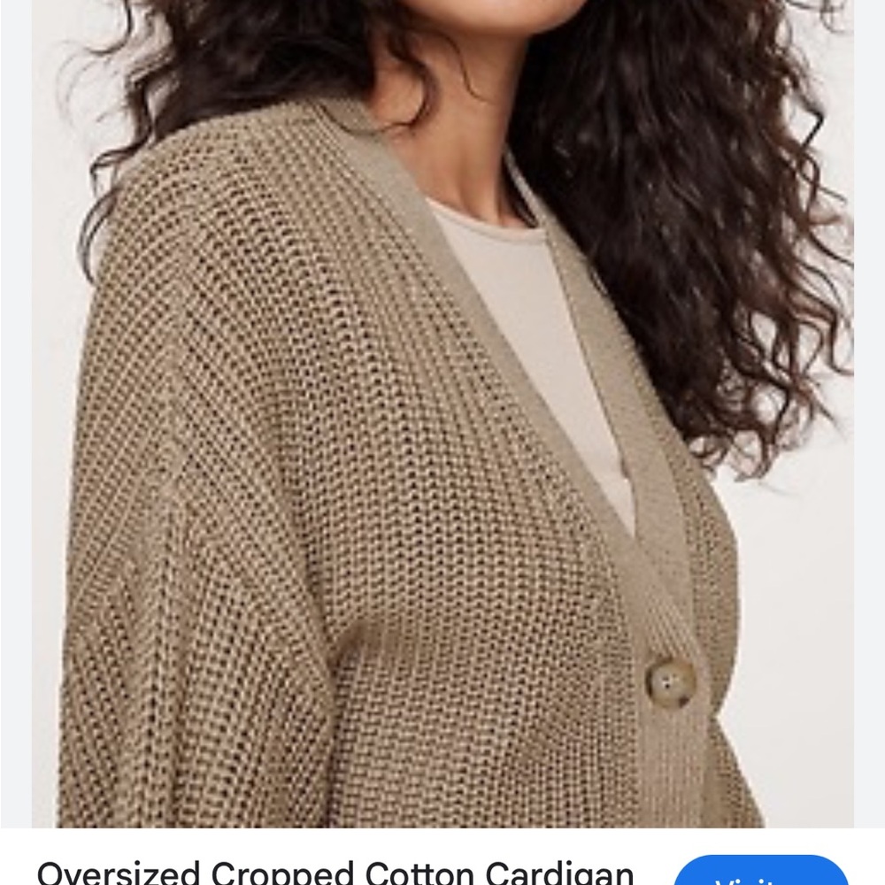 Banana Republic Taupe Knit Cardigan